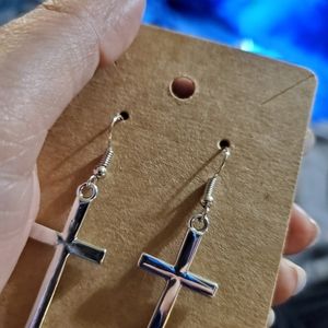 Silver or gold Cross Earrings. Simple, dainty and made for The Lord!!!